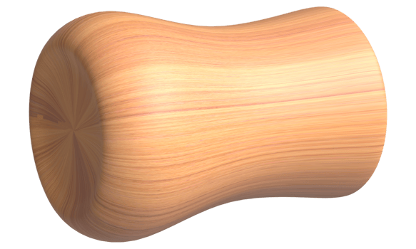 Empty wooden tea, water or coffee cup 3d rendering, png