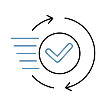 done concept line icon. Simple element illustration. done concept outline symbol design. vector