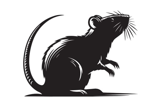 Rat Illustration, art style for free vector