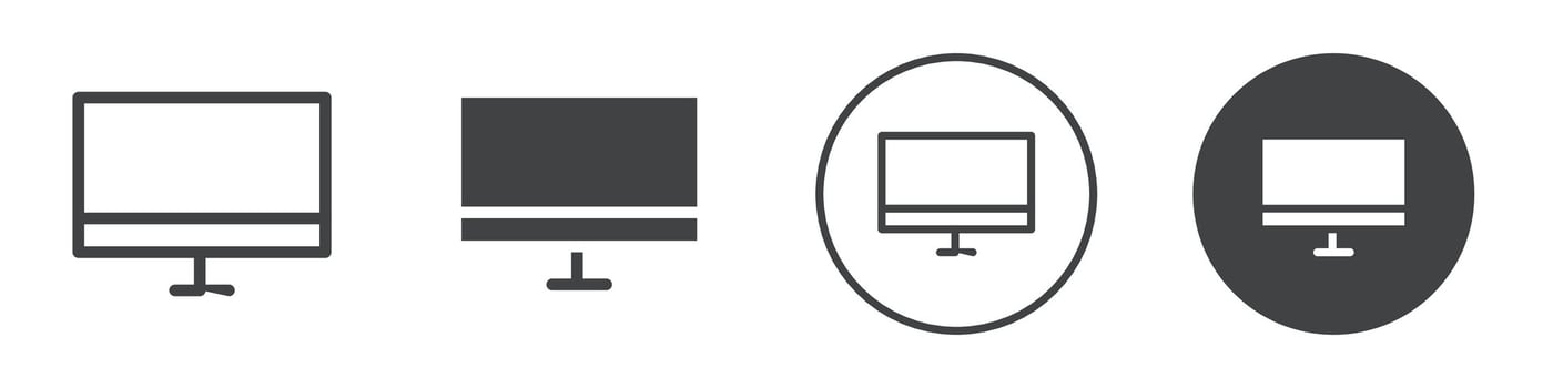 computer icon logo outline vector