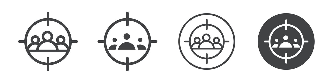 Target audience icon vector