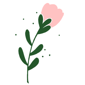a pink flower with leaves on a transparent background png