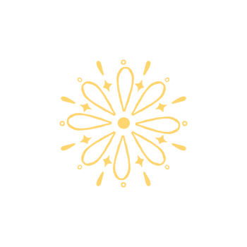 Yellow fireworks icon on transparent background png