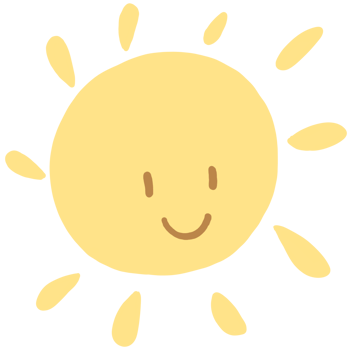 Yellow smiling sun on transparent background png