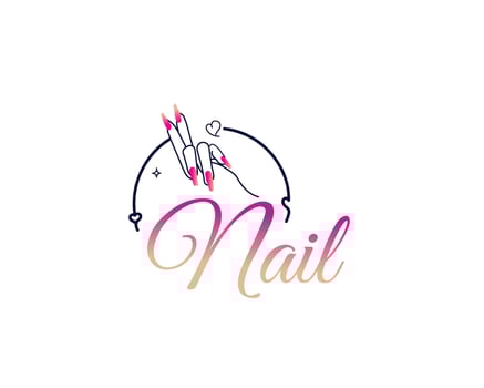 Nails with beautiful logo vector