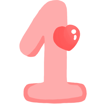 number one clipart on transparent background png