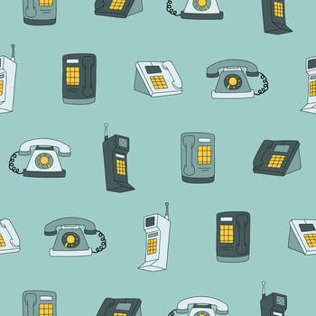 Collection of Phone Seamless Pattern illustration Design vector