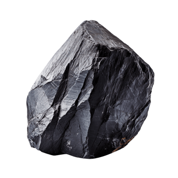 black stone isolated on transparent background png