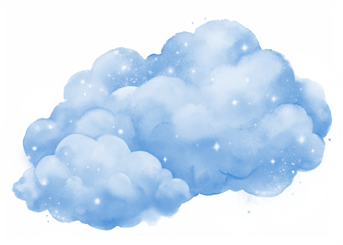 Dreamy Clouds With Sparkles png