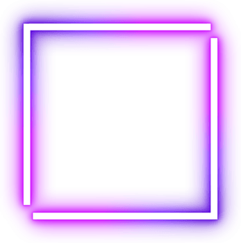Neon glowing purple frame png