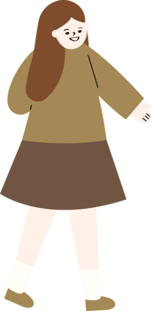 A girl holds something png