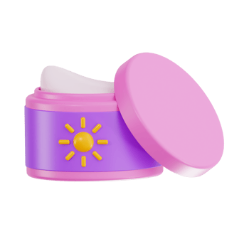 day cream 3d icon, cosmetic 3d set, transparent background png