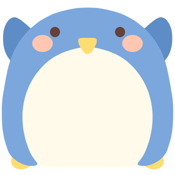 a cute blue penguin with a big nose png