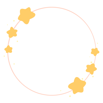 a circle frame with stars on it, on a transparent background png