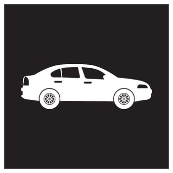 car icon simple design vector
