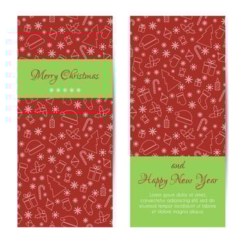 Greeting card, banner or brochure for Christmas and New Year vector