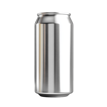 Smooth Silver Metal Can with Glossy Surface AI-GeneratIive png