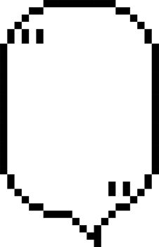 8bit retro game pixel speech bubble balloon with quotation marks, icon sticker memo keyword planner text box banner png