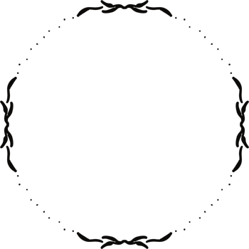 leaf pattern black color circle frame png