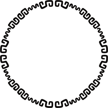 Chinese style circle frame png