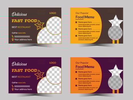 Postcard design,postcard template,eye catching postcard design. vector