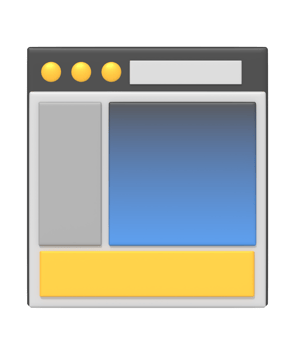 User interface web layout png