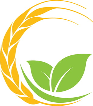 Aim Letter with Farm Logo design vector