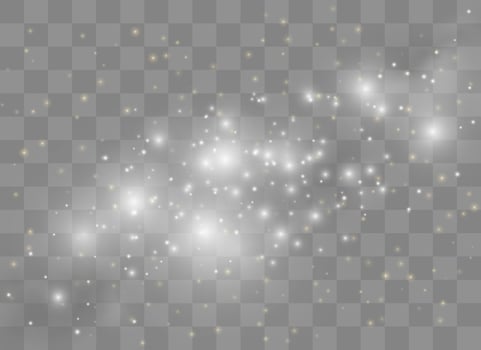 Glowing stars with festive sparkling dust patterns vector