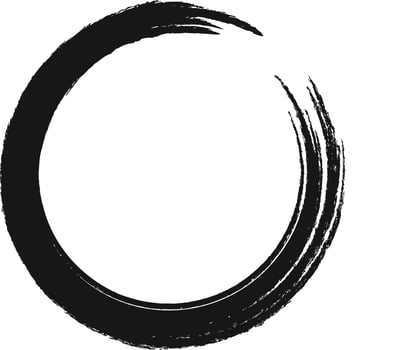 Circle hand drawn grunge blot Round border clipart vector