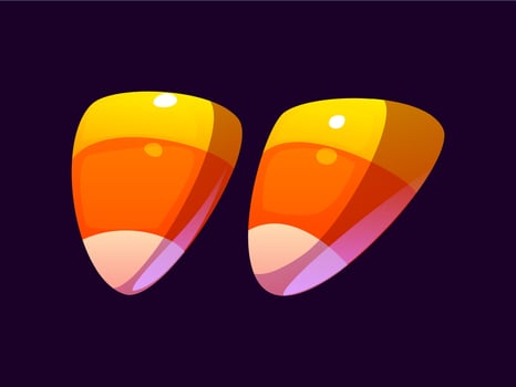 Halloween font, candy corn grains quote symbol vector