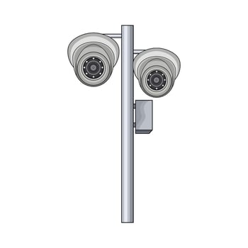 illustration of street camera vector