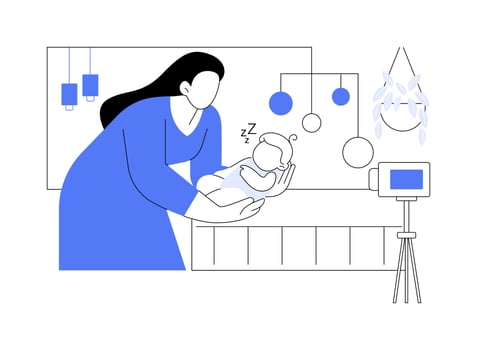 Sleep consultant isolated cartoon illustrations. vector