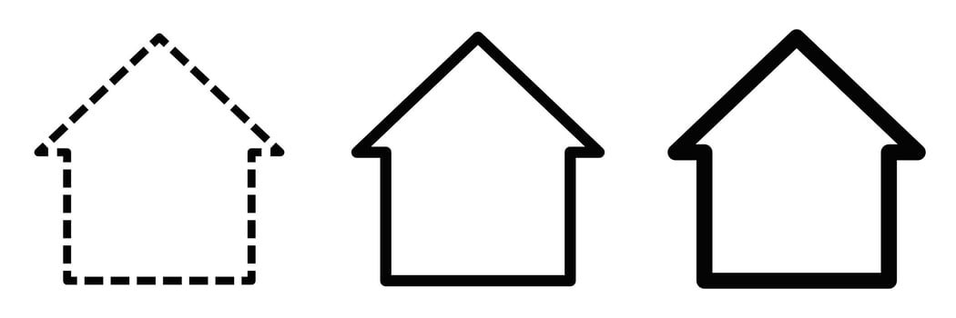 Home outline icon. Editable stroke. vector