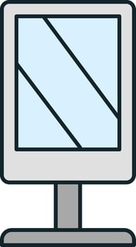 Smart city interactive digital signage displaying information vector