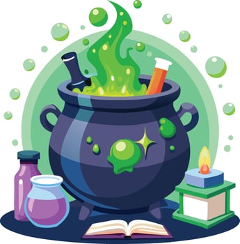 Cute Cauldron clipart vector