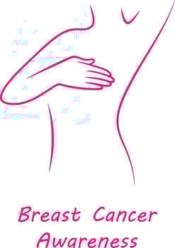 An icon of a women for Breast Cancer Awareness Day, designed for versatile use across NGOs, various companies, or t-shirt design of health care companies vector