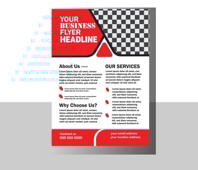 New flyer brochure design template. vector