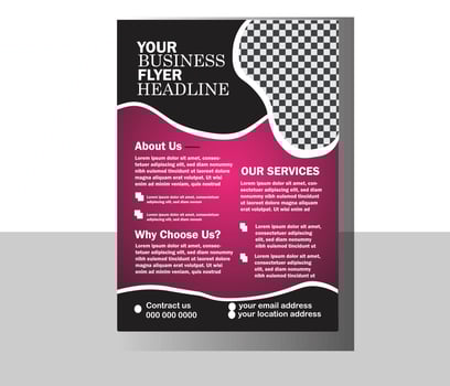 Geometric business flyer design. vector
