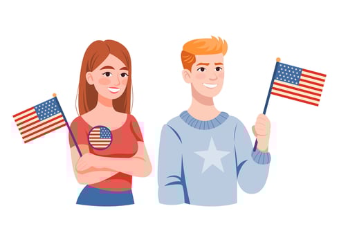 Young USA President Election Voters, Vote 2024 vector