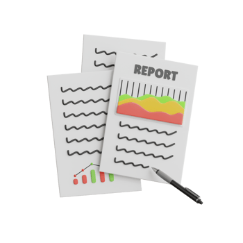 Data Report 3D Icon. Business Analysis Report 3D Icon png