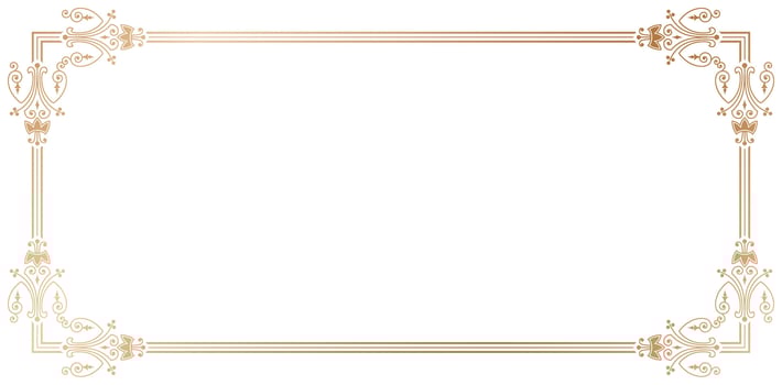 rectangle decorative frame elegant element golden colors isolated white backgrounds for design of retro frames, borders, labels, certificate of completion templates, wedding invitations, greeting card vector
