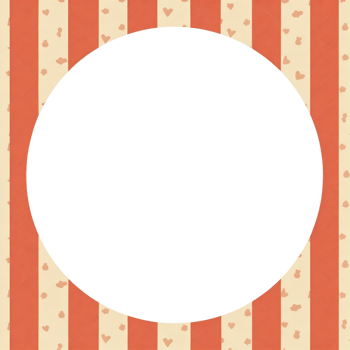 A round frame with a red and yellow striped background png