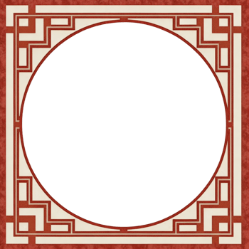 A round frame with a chinese design on it png