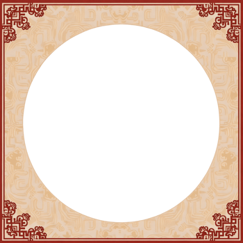 A frame with a chinese ornate pattern png