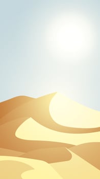 Cover wallpaper for smartphone desert daytime sun shines vertical vector