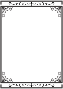 Black frame for name tag Vintage line prayer frame pattern for decoration. png