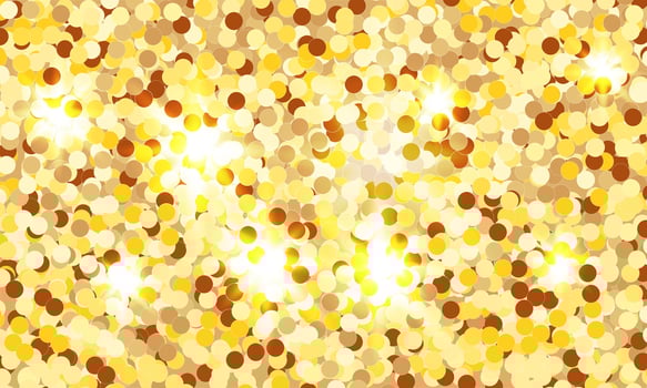 Abstract golden glitter confetti background vector