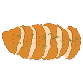 nugget Illustration Japanese Food Chicken Katsu vector
