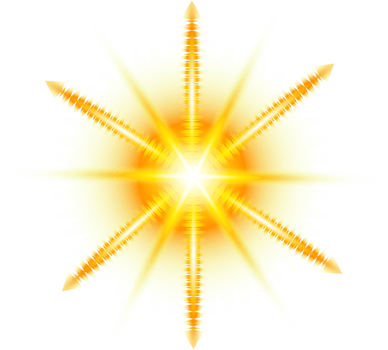 Gold Sun Effect light lens png