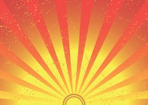 Grunge Sunburst Background vector